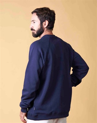 Globe Men's Raglan Sweatshirt - Dark Navy